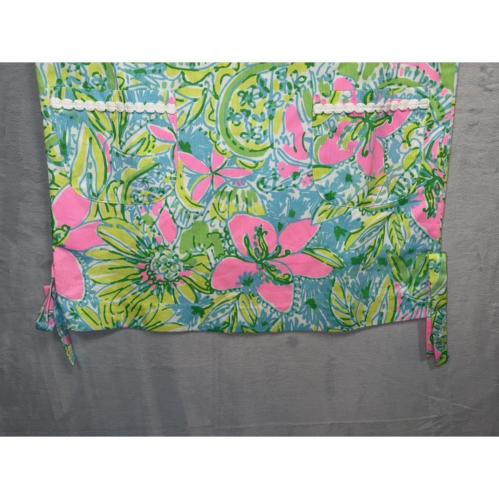 Lilly Pulitzer Girls Coconut Jungle Shift Dress Sleeveless Floral Pink Green 10 - Picture 2 of 4